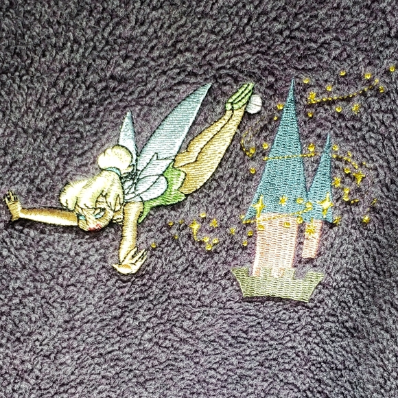 Disney World Tinker Bell Fleece Jacket Women Medium Full Zip Sherpa Line… - Picture 5 of 6
